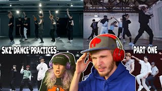 REACTING TO STRAY KIDS DANCE PRACTICES (GOD'S MENU, MIROH, BACK DOOR & EASY)