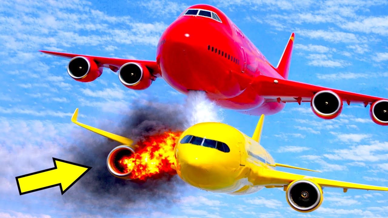 Airplane Firefighter Extinguishes Another Aeroplane Compilation: 9 Aeroplane Scenes In GTA 5 (#9)