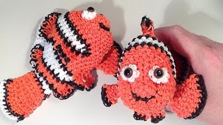 Nemo Part 1 Loomigurumi Amigurumi Rainbow Loom Band Crochet Hook Only Finding Dory Fish Лумигуруми