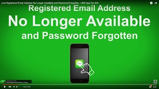 Line Registered Email Address No Longer Available and Password Forgotten - LINE App Tip #25 screenshot 5