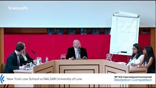 ICC Mediation Week: Finals, NY Law School vs. NALSAR University of Law
