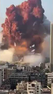 Suara Ledakan Menggelegar Dahsyat di Beirut, Libanon !