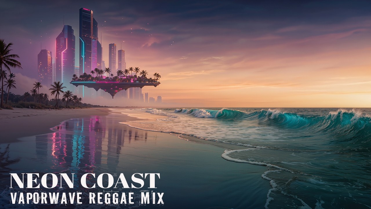 Neon Coast -  Vaporwave Reggae - The Celestial Coast - Study Sleep Mix