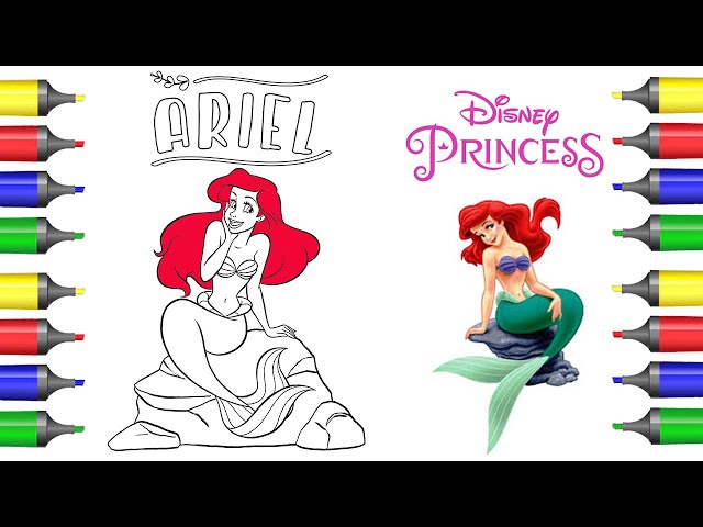 Princess Coloring Book For Girls: Cindrella, Ourora, Belle, Repunzel, Elsa,  Anna, Merida, Little Mermaid, Pocahontas My Favorite Princesses In One Boo  (Paperback)
