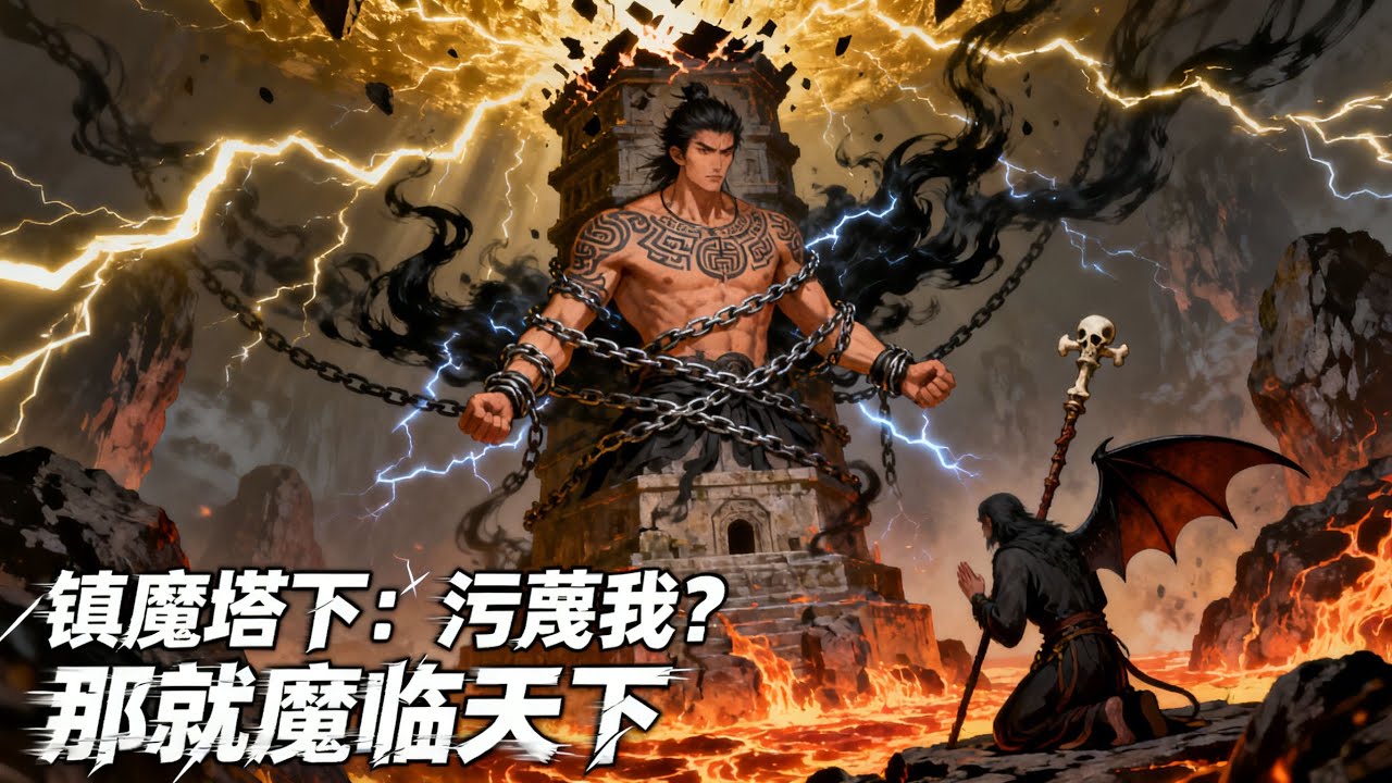 《镇魔塔下：污蔑我？那就魔临天下》被废修为镇压镇魔塔，全宗以为他完了，谁知塔底万年魔尊跪喊主人，他踏碎塔顶：“这一世，我要魔临天下！”#小說推荐#玄幻#修仙#漫畫解說#故事#有聲小說