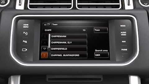 All New Range Rover  Navigation System   Entering A Destination