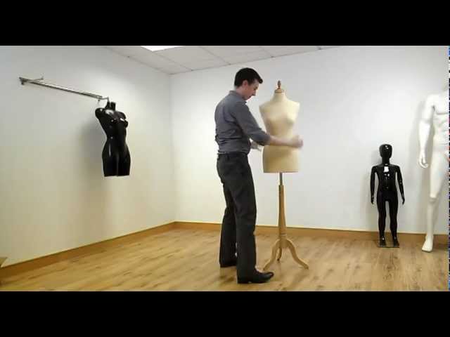 Mannequin Form Stand with Wooden Exterior