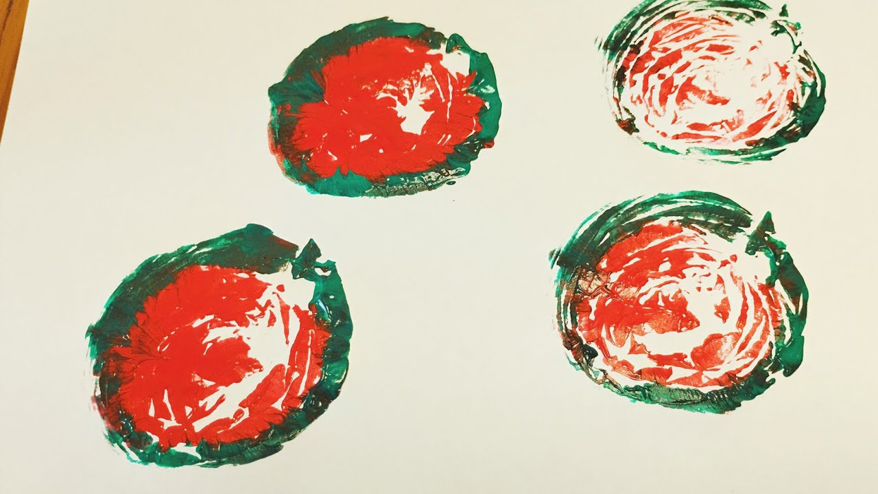I Paint Roses with Acrylic Paint using cellophane - YouTube