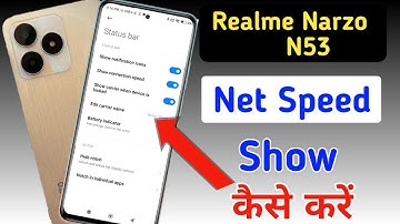 Realme narzo n53 net speed show/Realme narzo n53 me net speed kaise dekhe/network speed setting