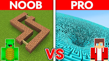 MIKEY vs JJ: NOOB vs PRO: BIGGEST MAZE HOUSE Build Challenge in Minecraft (Maizen)