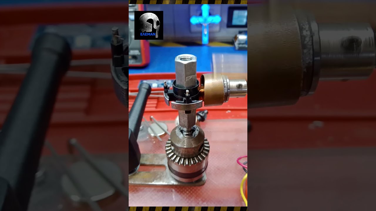 Homemade winding machine with cable length counter & turns counter