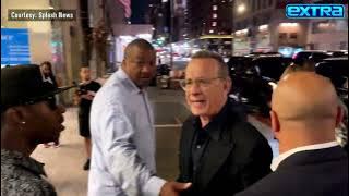 Tom Hanks YELLS at Fans After They Nearly Knock Wife Rita Wilson Over — Watch