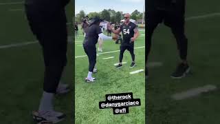 Dwayne "The Rock" Johnson &amp; Deion Sanders At Jackson State University For XFL Combine! 🤯