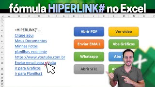 Como usar HIPERLINK no Excel por Texto ou por Botão | Enviar Emails, abrir Documentos, etc...