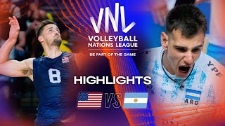 🇺🇸 USA vs. 🇦🇷 ARG - Highlights Week 3 | Men's VNL 2023