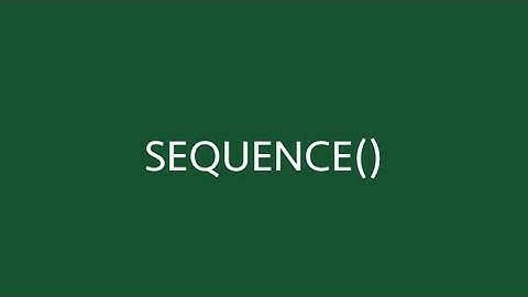 Functie SEQUENCE in Excel | Formule voor het retourneren van een reeks getallen | Excel Off The Grid