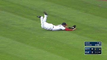 NYY@CLE: Chisenhall makes great diving catch in right