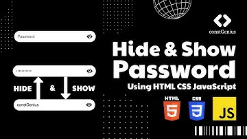 Hide and Show Password Using HTML CSS JavaScript | Password Toggle with JavaScript