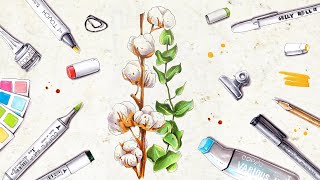 Coloring with Copic markers | How to draw a realistic flower  #shorts #markertutorial #markerdrawing