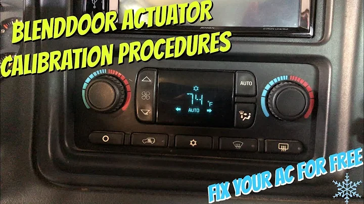 HVAC Automatic Blend Motor Actuator Recalibration Procedure for GM Trucks & SUVS FOR FREE