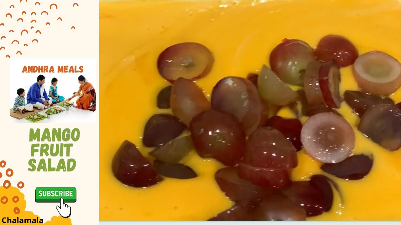 Mango Fruit Salad/ Fruit Salad in Mango Pulp | Fruit Salad with Mango Pulp