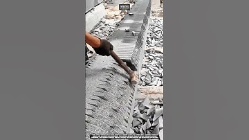Shaping rough granite edges with precision using Work tool Stone Chisel Hammer #tool #worktool