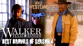 Most BADASS Brawls In Walker, Texas Ranger: Season 4 | Wild Westerns