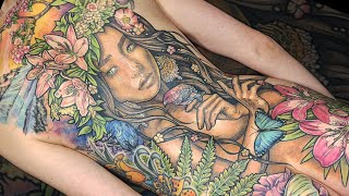 Tattoo Timelapse - Nature Goddess Backpiece