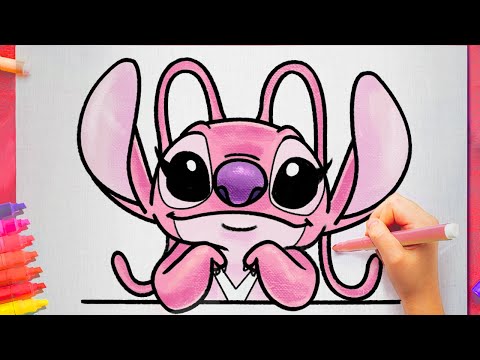 COMMENT DESSINER ANGEL  LILO ET STITCH 