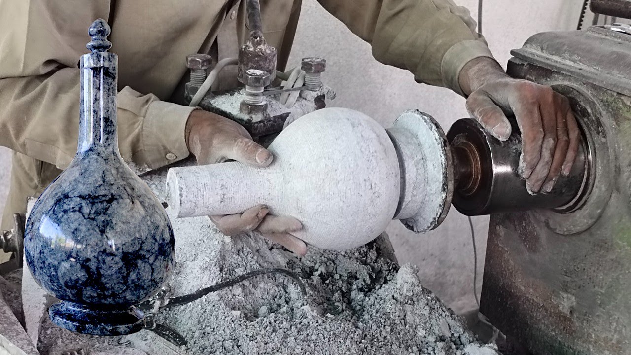 How Craftsmen Make Beautiful Marble Bottle Process Start To End, See ...