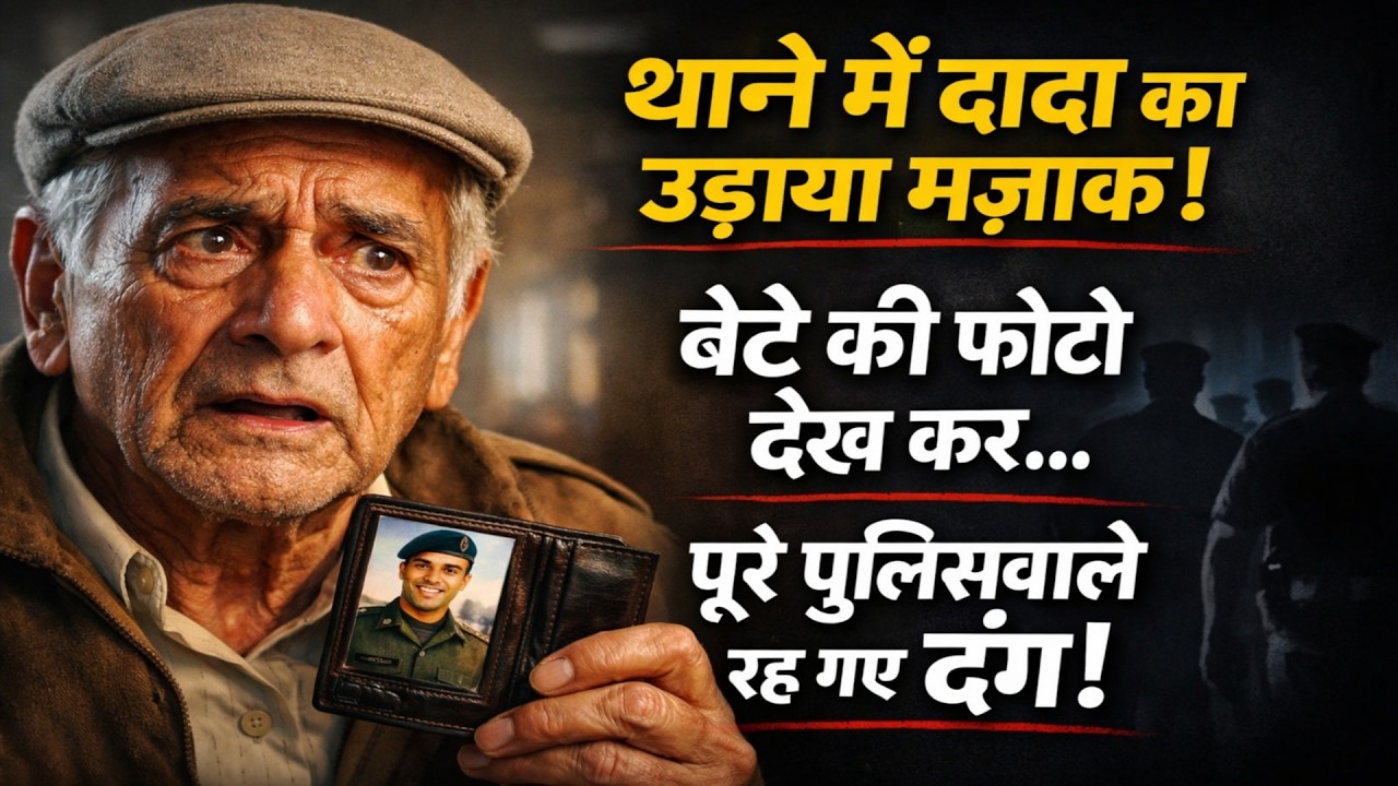 80 साल के दादा का थाने में मज़ाक उड़ाया, पर जब बेटे की फोटो देखी तो सबके होश उड़ गए!