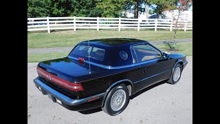 1990 Chrysler TC by Maserati - ONE FAMILY OWNER,Black/Ginger,90K,Extra Clean,HUGE SERVICE HISTORY!! screenshot 3
