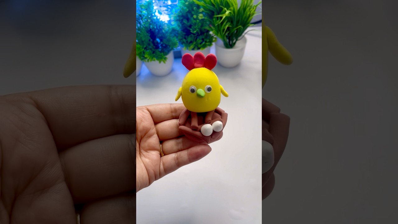 DIY caly tutorial:diy cock 🐓 with clay 