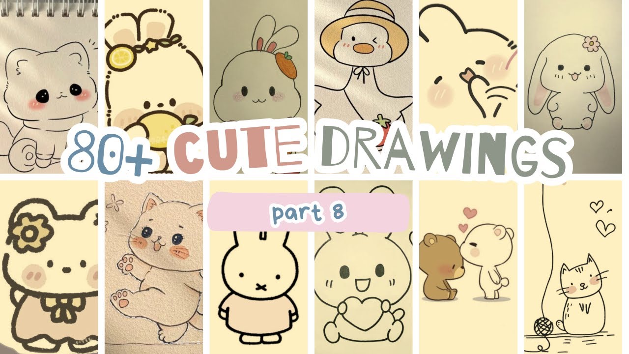 🥰💕80 Easy Drawing Ideas for Beginners | Part 8 | Cute Simple Drawings | Journaling Drawing Ideas