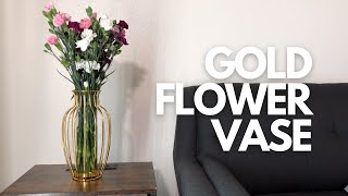 Grensuk Gold Flower Vase for Home Decor