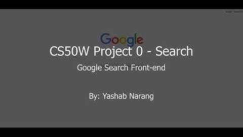 CS50W Project 0 - Search (Google Search Front-end)