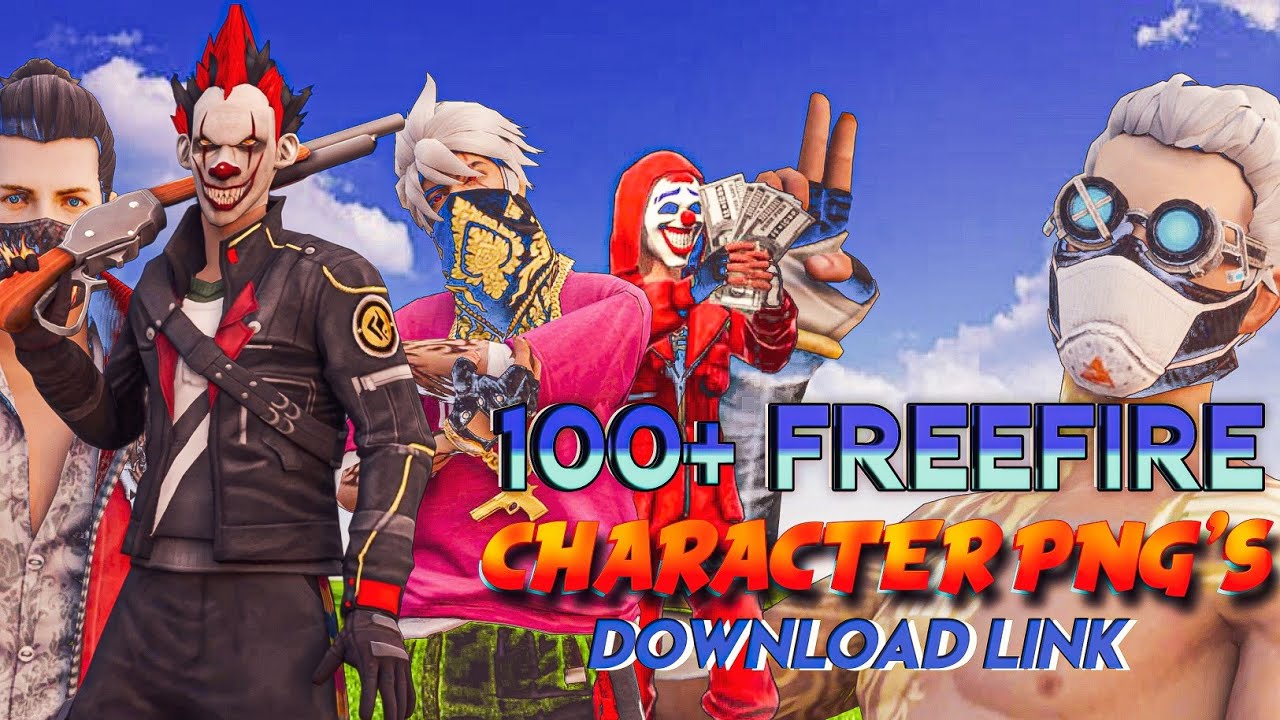 🔥 100+ Free Fire PNGs in 1 Pack 😱 | All Characters HD Transparent Download!