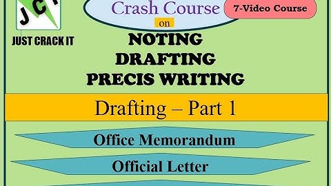 Noting Drafting - Part I - DRAFTING