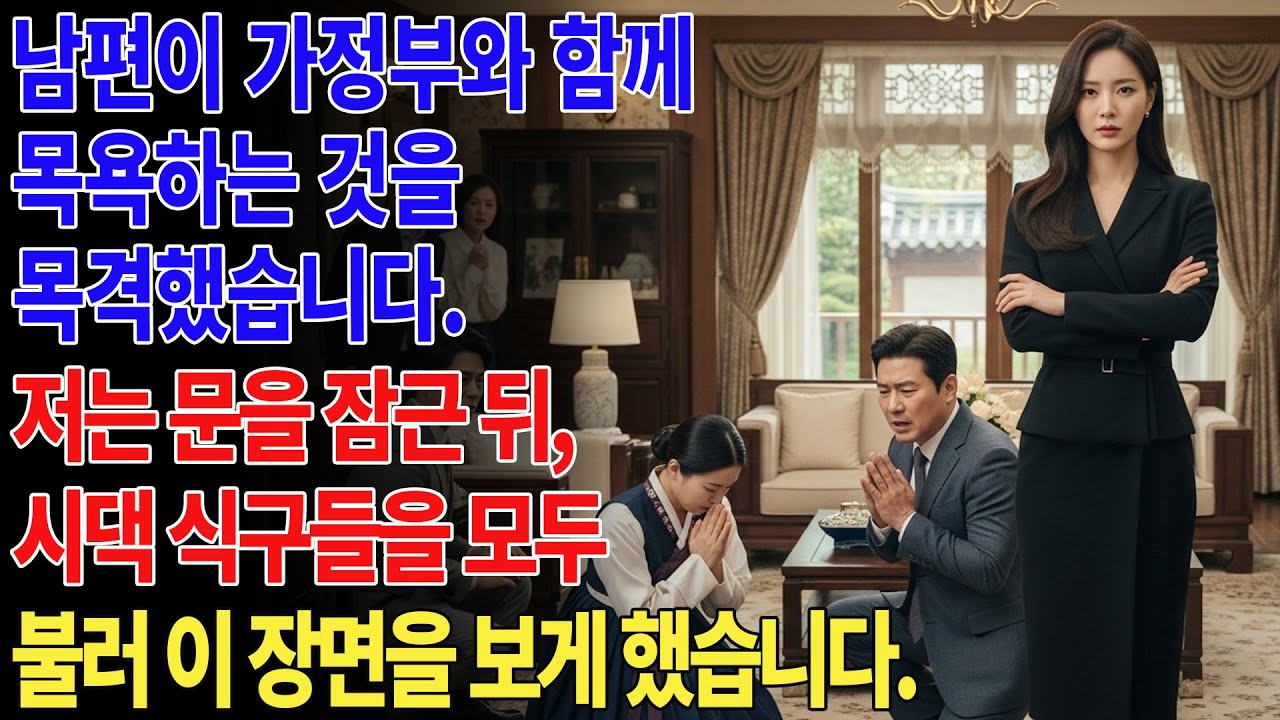 남편이 가정부와 함께 목욕하는 것을 목격하다 💔🛀🤫 - 욕실 문을 잠그고, 시댁 식구 전부를 불러 증인으로 만들다 🤯