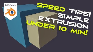 Blender SPEED tips! Simple extrusion UNDER 10 min!