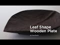 Leaf shape wooden plate wood carving     