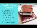 Franklin Covey Compact Planner - January Weekly Layout Flip-Through