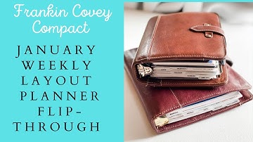Franklin Covey Compact Planner - January Weekly Layout Flip-Through