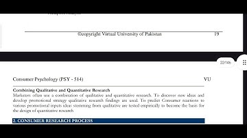 PSY514 Lecture 6 Consumer Psychology Short Lecture VU Lectures