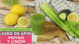 JUGO DE APIO, PEPINO Y LIMÓN | El mejor jugo de apio y pepino | Jugo con extractor de jugos