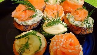 5 видов вкусных канапе с домашним сыром Филадельфия 5 видов вкусных канапе с домашним сыром Филадельфия