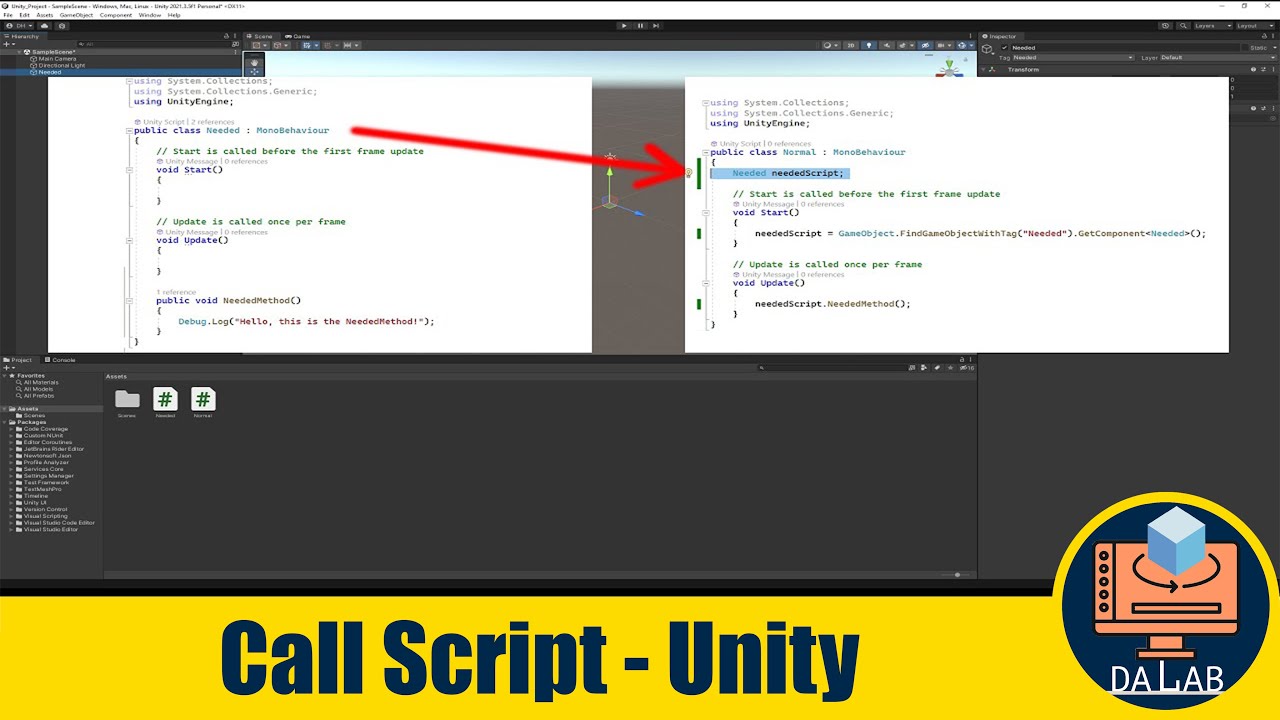 Unity Dev: Script Communication in Unity using GetComponent