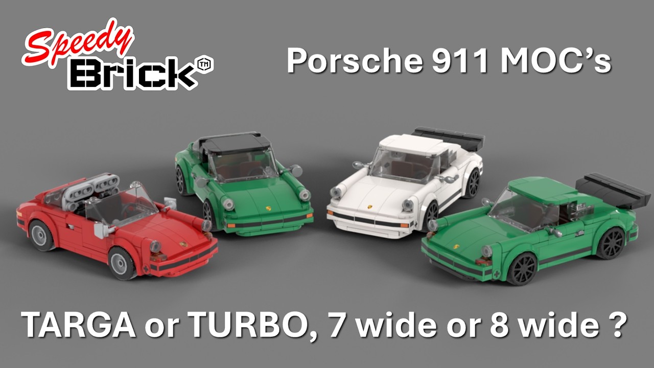 Lego MOC's Porsche 911 Targa or Turbo? 7 wide or 8 ? by