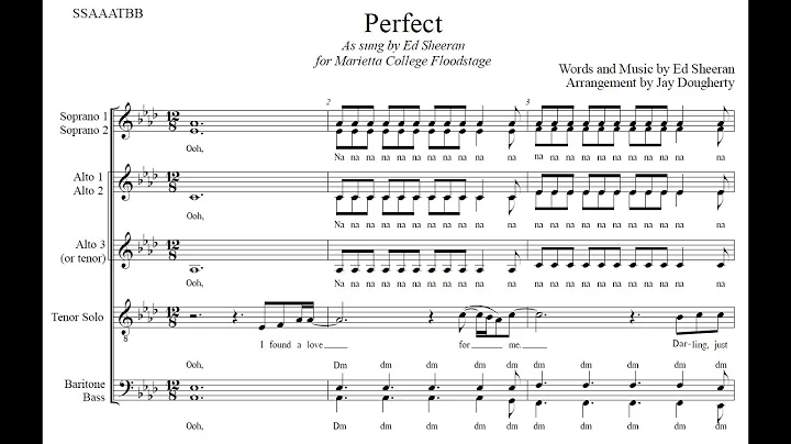 Perfect, asb Ed Sheeran - Arranged by Jay Doughert...