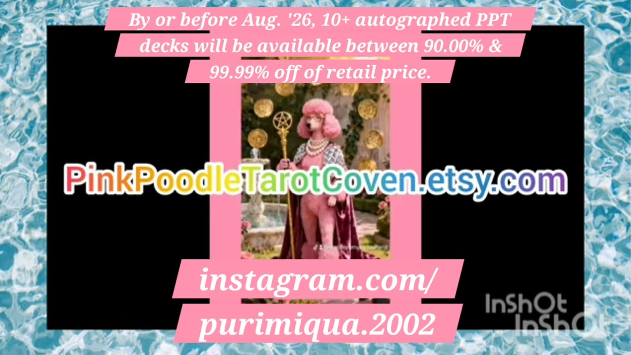 PSA: 10+ autographed Pink Poodle Tarot decks for sale at least 90% off, by or before August 2026 !!!